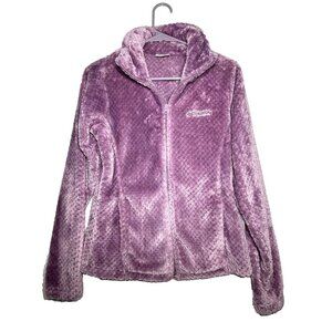 Columbia Women’s Small Purple Sherpa Full-Zip Fleece Jacket – Soft Outdoor Layer